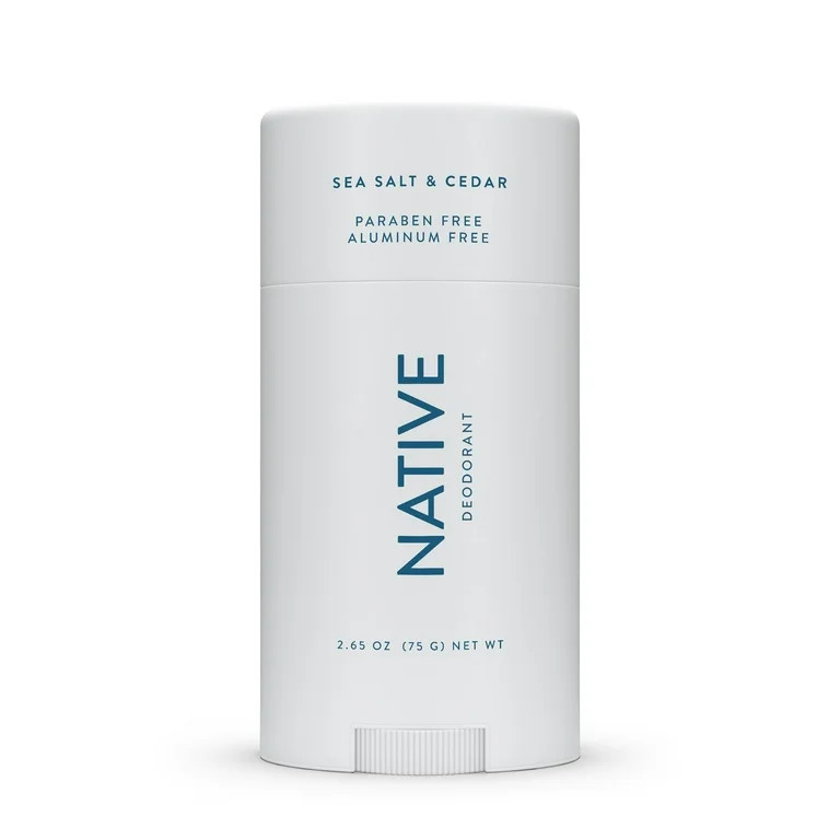 Native Deodorant, Sea Salt & Cedar, Aluminum Free, for Women and Men, 2.65oz | Walmart (US)