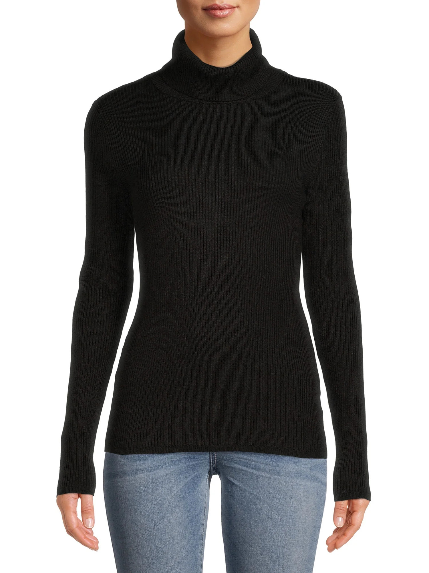 Time and Tru Women's Turtleneck Sweater - Walmart.com | Walmart (US)