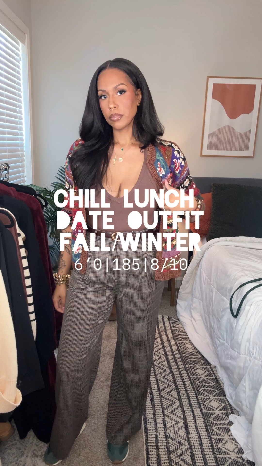 Chill Lunch Date Outfit Inspo - Fall/Winter

Hair: Outre Kamiyah 
Top: Amazon sz Med
Cardigan: Poshmark
Trousers: Gap sz 10 but has been taken in
Shoes: Nike

#LTKMidsize #LTKootd #LTKTall
