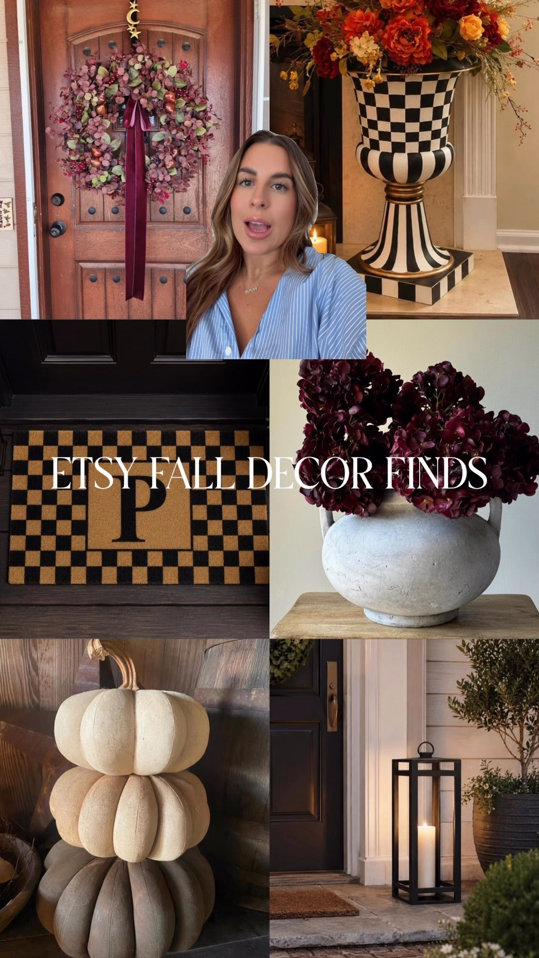 Your sign to stop sleeping on @etsy for seasonal decor 👏🍂 I found the cutest pieces to give my front door a fall refresh - unique, elevated, and not the same decor you see everywhere else. Etsy finds just hit different !! 

comment FALL and I’ll send you everything I found @shopltk #liketkit #ad #etsy #etsycreatorcollective #fallhomedecor #fallfrontporch