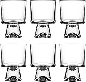 6 Set 8.2 oz Glass Dessert Bowls Cups, Cute Footed Dessert Bowls for Ice Cream Trifle Fruit Puddi... | Amazon (US)