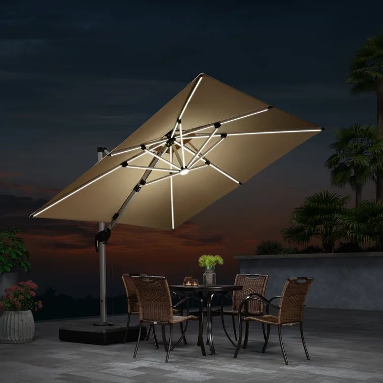 Sella 106.2'' Square Lighted Umbrella | Wayfair North America