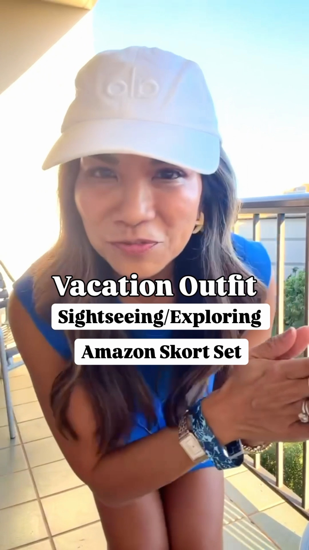 I’m 5’2” 118#ish for reference 
Skort set in small tts.
Shoes tts- if in between sizes, size down. Love these hydra sandals for hiking, river walking, beach walking, excursion, very comfy! 
The whole look is linked.
Vacation outfit for sightseeing, hiking, exploring, hiking, Disney. Over 50 fashion. 

#LTKOver40 #LTKActive #LTKPetite