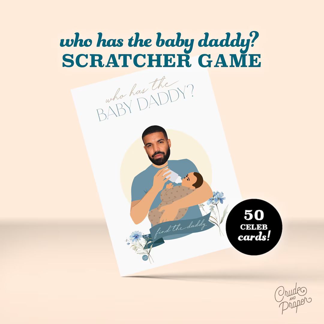 Who Has the Baby Daddy Scratcher Game Digital Download Funny Game for Baby Shower - Etsy | Etsy (US)