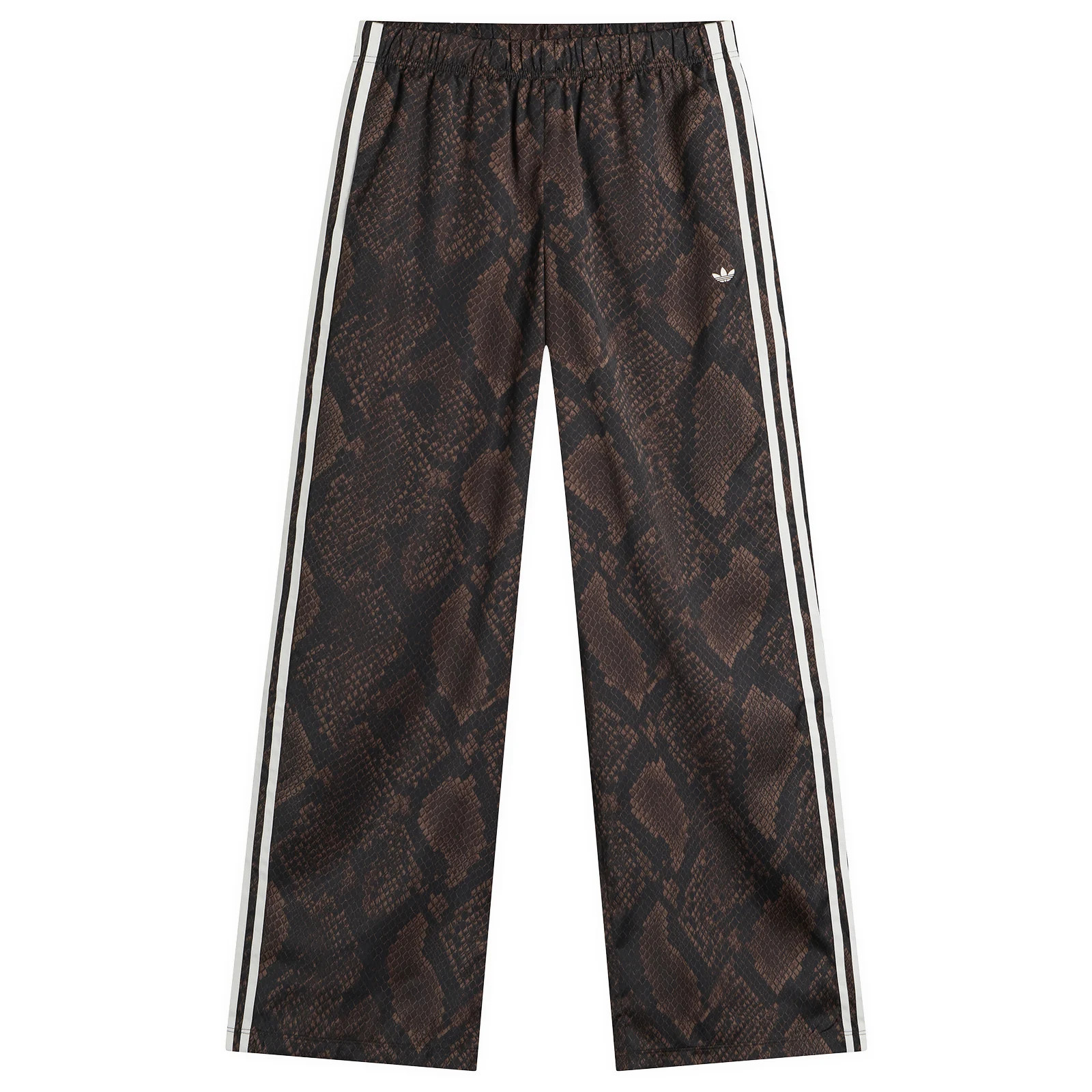 Adidas Women's Satin Wide Leg Track Pant in Earth Strata/Aurora Coffee, Size Large | END. Clothing