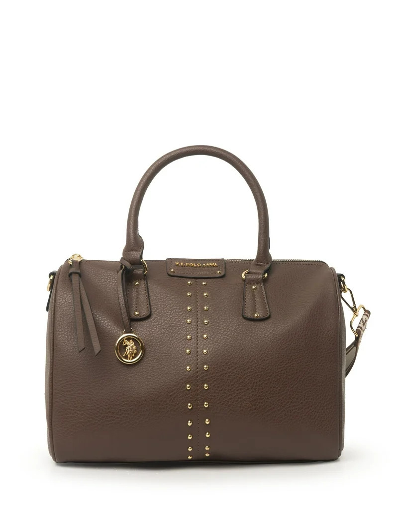 U.S. Polo Assn. Stud Satchel, Brown | Walmart (US)