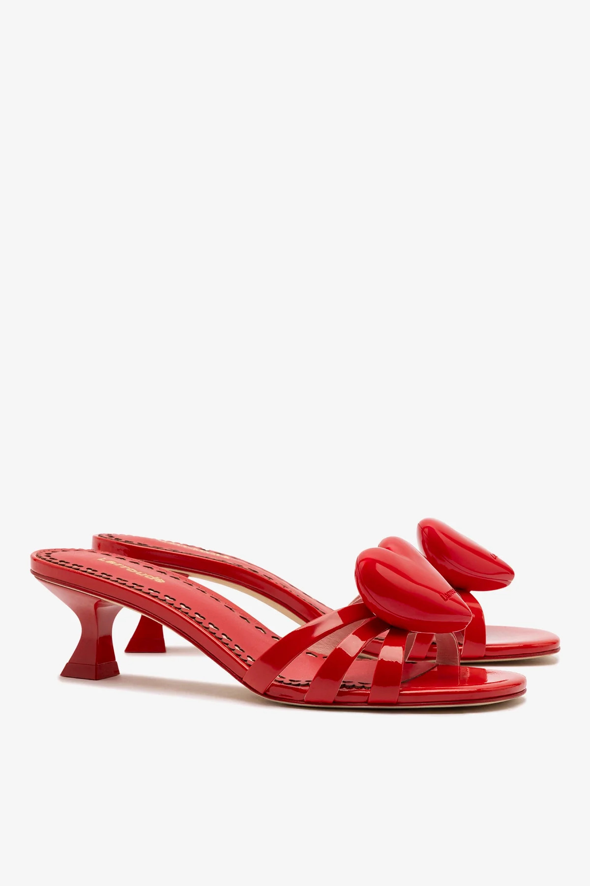 Amore Mule In Scarlet Patent Leather | Larroude