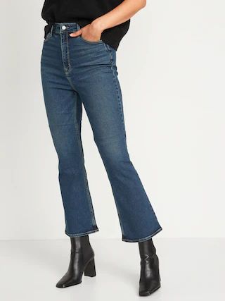 Higher High-Waisted Flare Crop Jeans for Women | Old Navy (US)