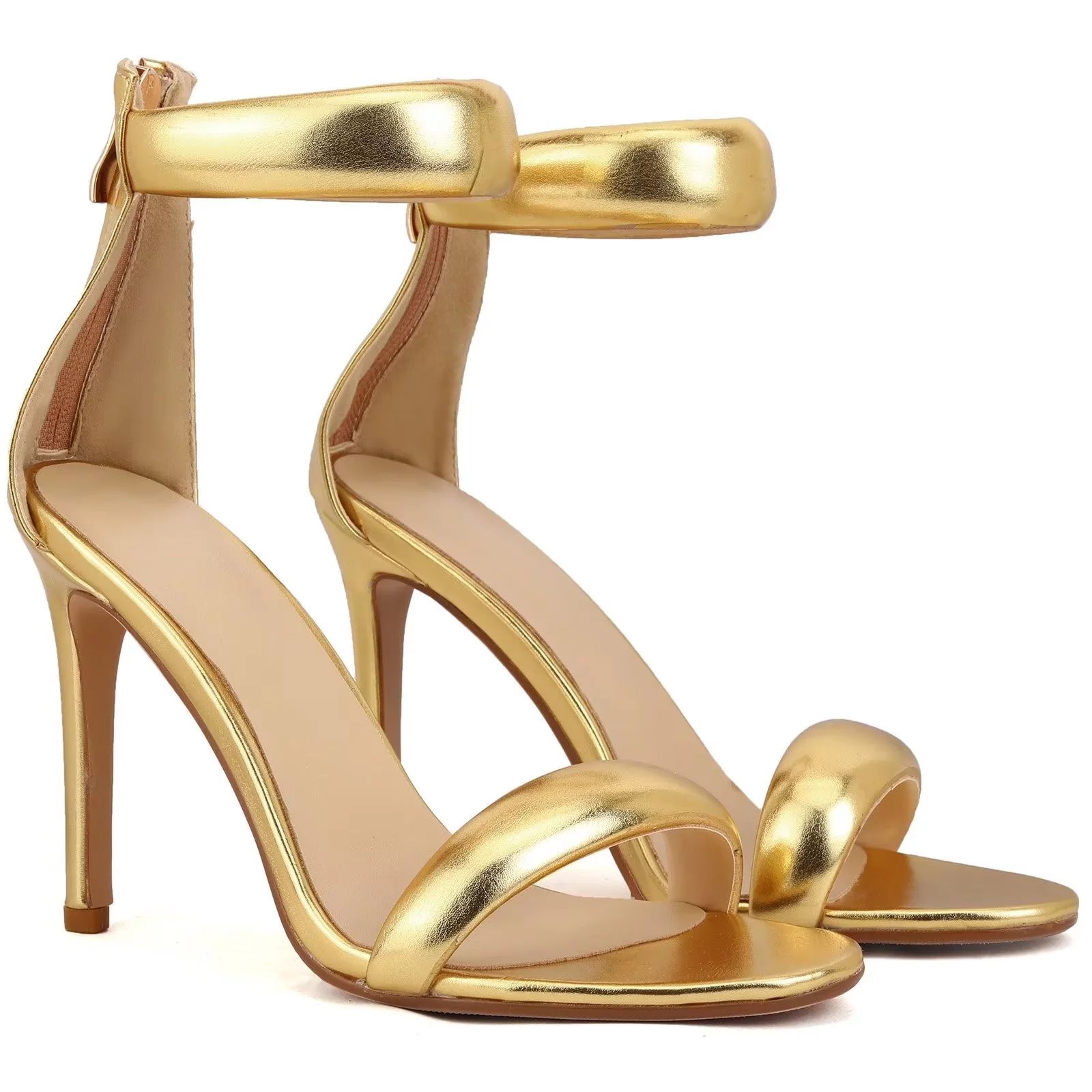 Womens Ankle Strap Stiletto Party Evening High Heels Sandals Zip Shoes Pumps | Walmart (US)