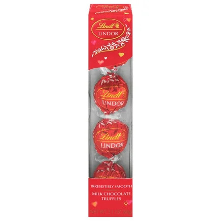 Lindt LINDOR Valentine s Milk Chocolate Truffles 2.1 oz. Gift Box | Walmart (US)