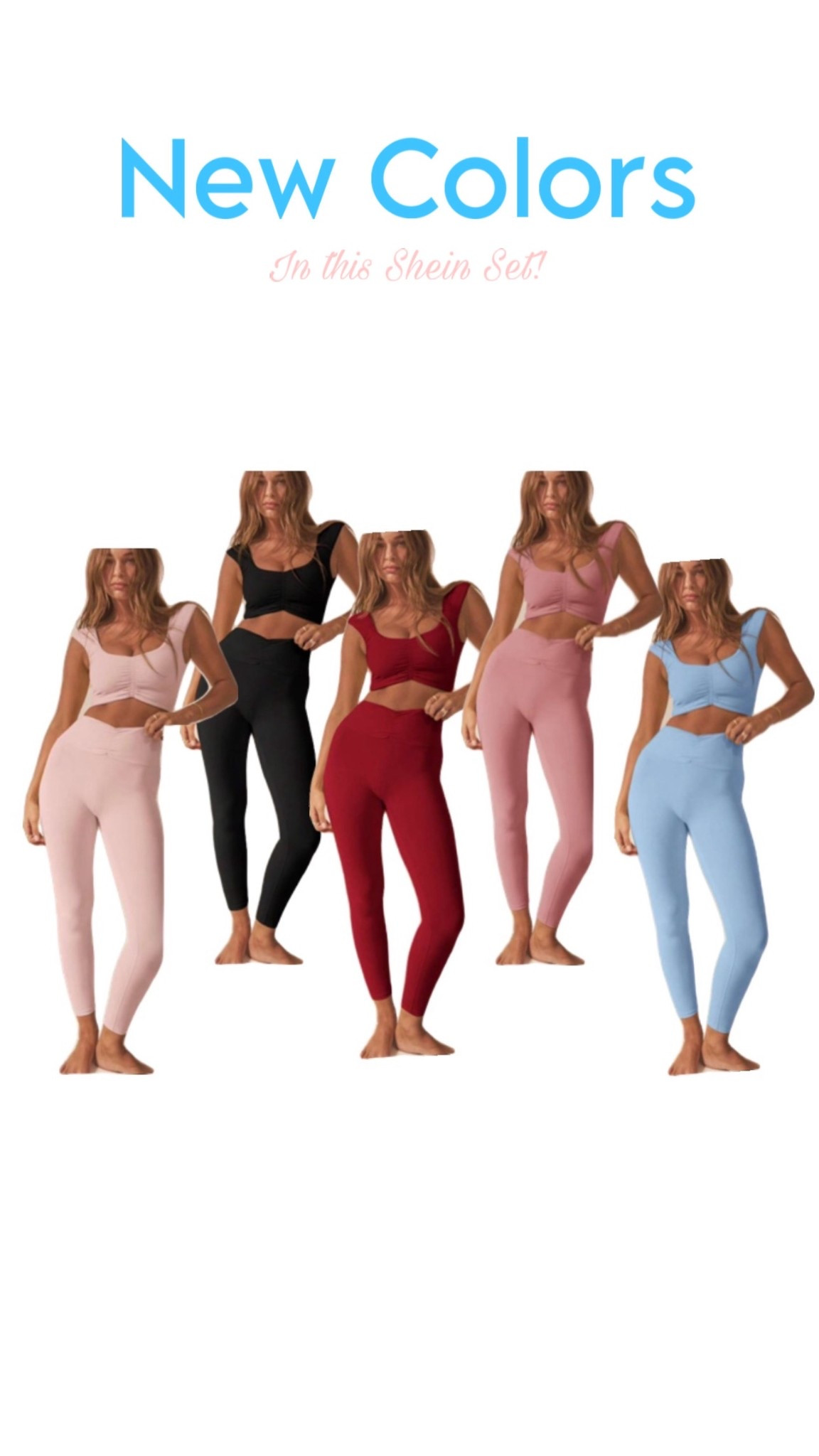 NEW COLORS IN THIS SHEIN SET 🩵❤️🩷

#LTKStyleTip #LTKSummerEdit #LTKActive