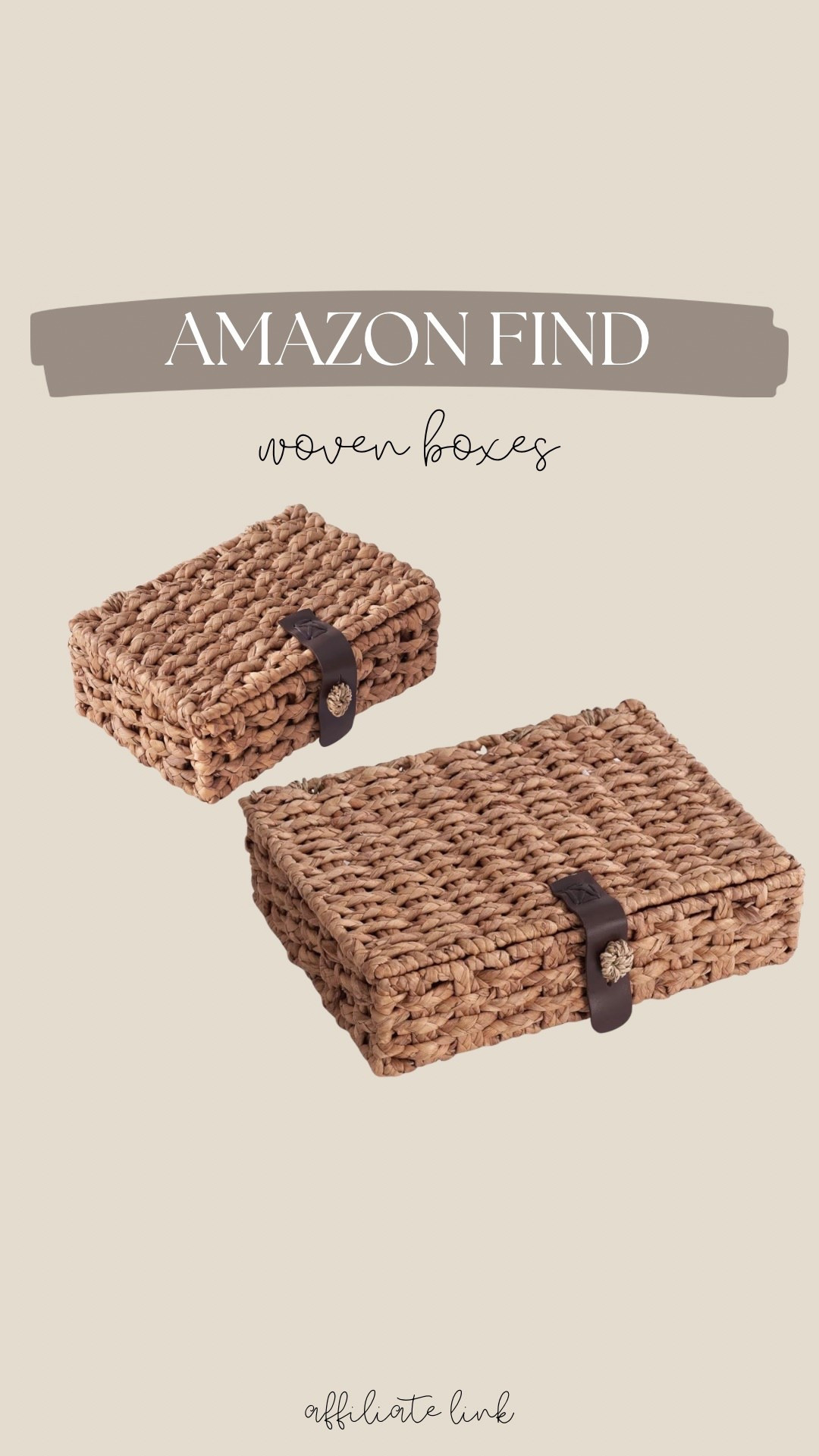 Amazon find woven boxes! These look nearly identical to my McGee and Co boxes but for way less

Amazon home 

#LTKHome #LTKSeasonal