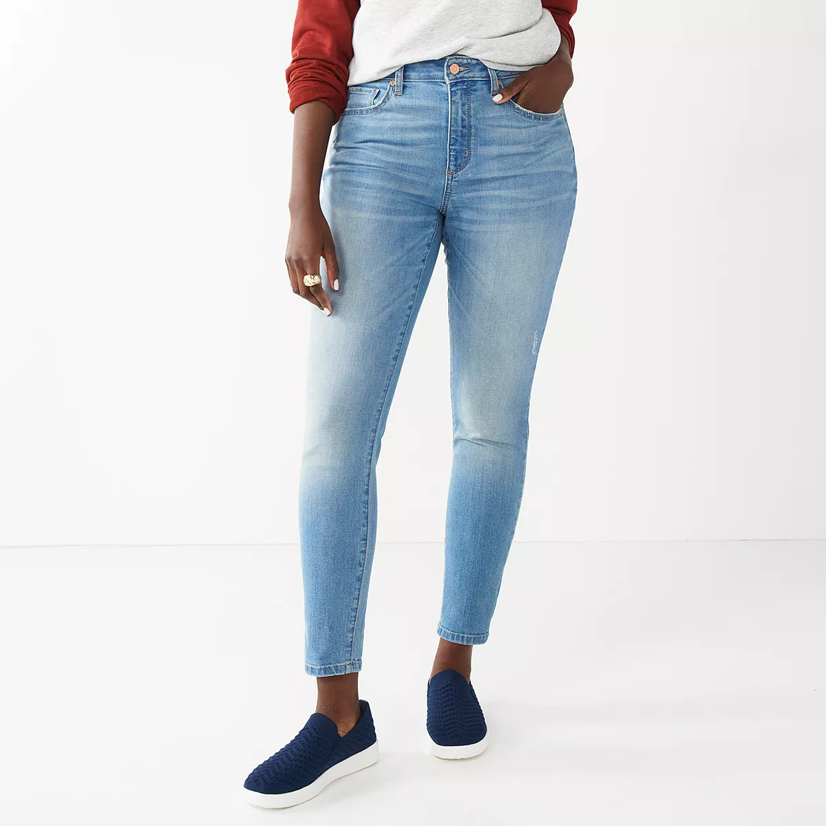 Women's Sonoma Goods For Life® Curvy High-Waisted Skinny Jeans | Kohl's