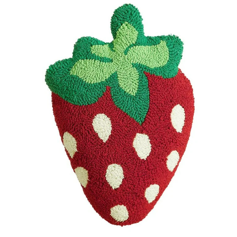 Mainstays Strawberry Shaped Decorative Throw Pillow for Teens/Adults \u2013 17" x 12" | Walmart (US)