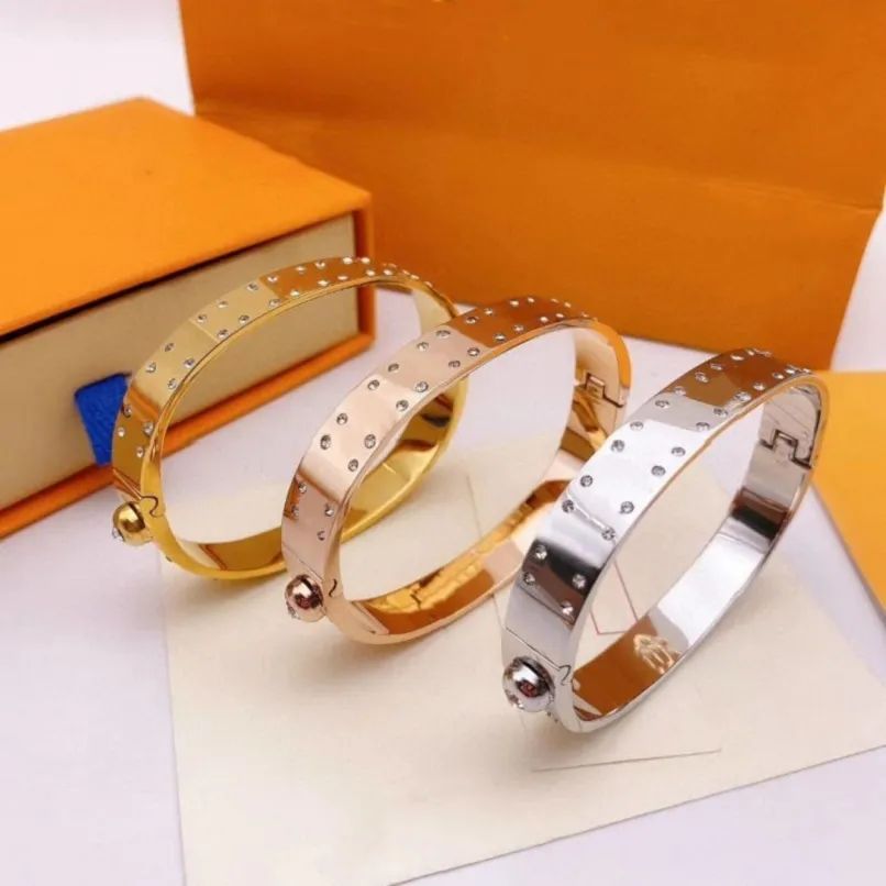 Diamond Fashion Designer Bangles Bracelets For Men Women Stainless Steel Bangle Gold Bracelet Jew... | DHGate