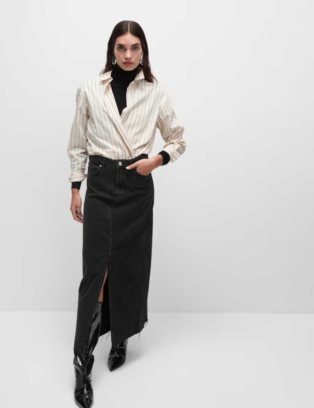 Denim Split Front Maxi Skirt | Marks & Spencer (UK)