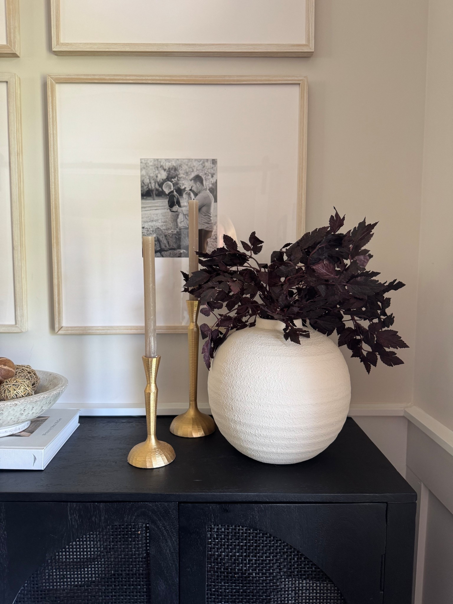 Fall florals, fall stems, fall decorating, burgundy stems, fall decor, console styling, vase and stems, candles, candle holders, stems, faux florals, affordable stems 

#LTKHome