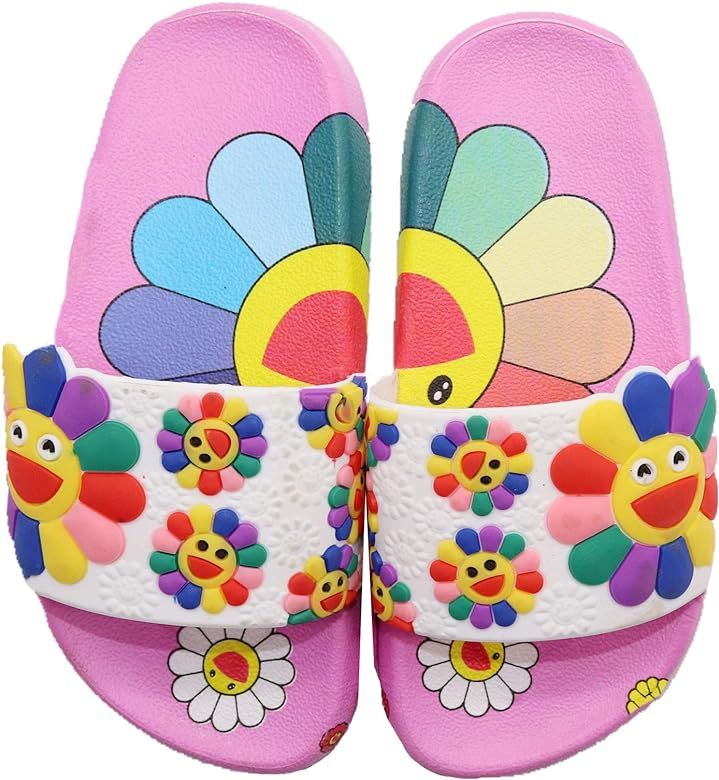 Kids Slides Sandals Clogs Boys Girls Summer Slippers Lightweight Non-Slip Garden Shoes Slip on Water | Amazon (US)