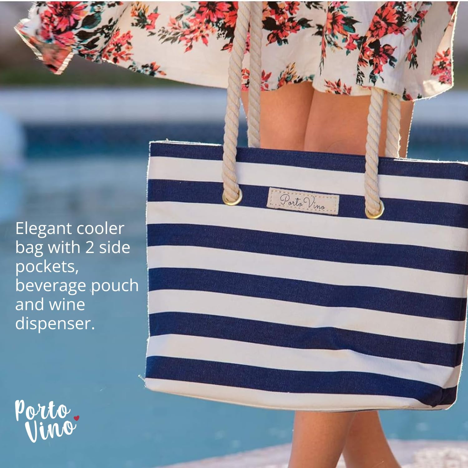 PortoVino Insulated Wine Purse Tote Bag - Canvas Drink Pouches with Hidden Spout and Wine Dispens... | Amazon (US)