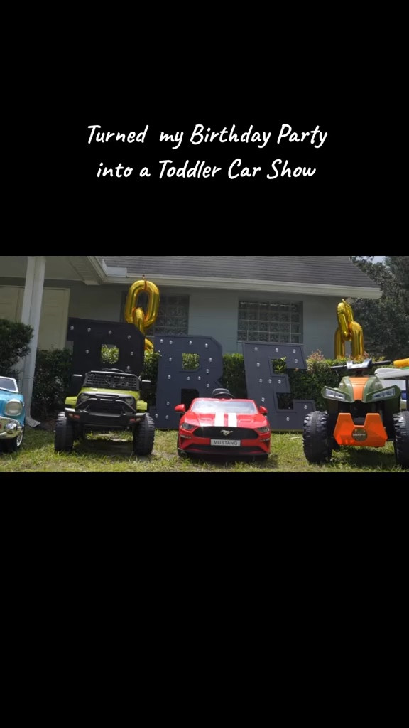 Breland really had a whole car lot for his 3rd birthday 😮‍🔥🏁

From the four-wheeler to the kid-sized Chevy Bel Air, Corvette, and Jeep… baby was outside living his BEST life like he pays bills around here 😂

If your toddler loves cars, this is your sign to go all out because the excitement was unmatched!

Everything is linked in my LTK 🚗✨

#LTKKids #LTKmomlife