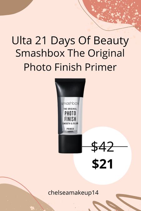 Ulta 21 Days Of Beauty // Smashbox The Original Photo Finish Primer 

#LTKsalealert #LTKbeauty