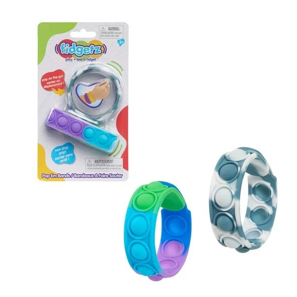 Fidgetz Pop Em's Bands Fidget Toys, Button Sensory Toys for Kids and Adults, Anxiety and Stress R... | Walmart (US)