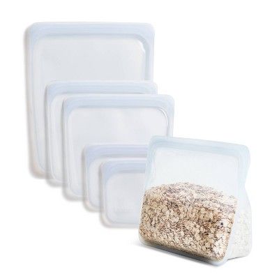 Stasher Reusable Silicone Food Storage Bags Set -Clear - 6pk | Target