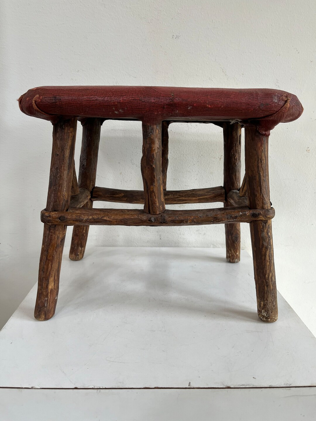 Small Vintage Wood Twig Type Foot Stool - Etsy | Etsy (US)