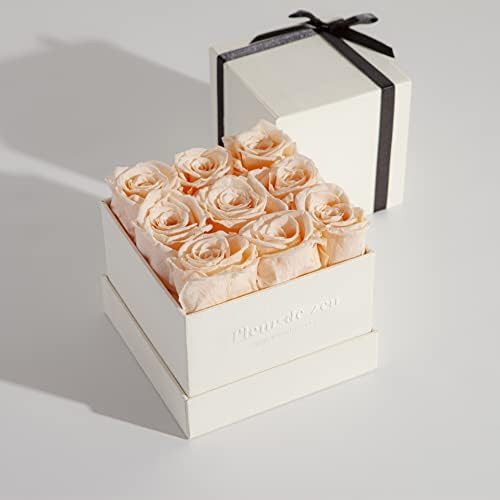 Fleur de Zen Eternity Roses | Forever Rose Champagne | Real Preserved Roses in a Box That Last a Yea | Amazon (US)