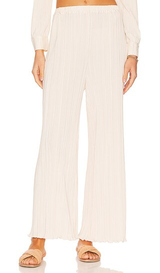 Hazel Plisse Pant in Tapioca | Revolve Clothing (Global)