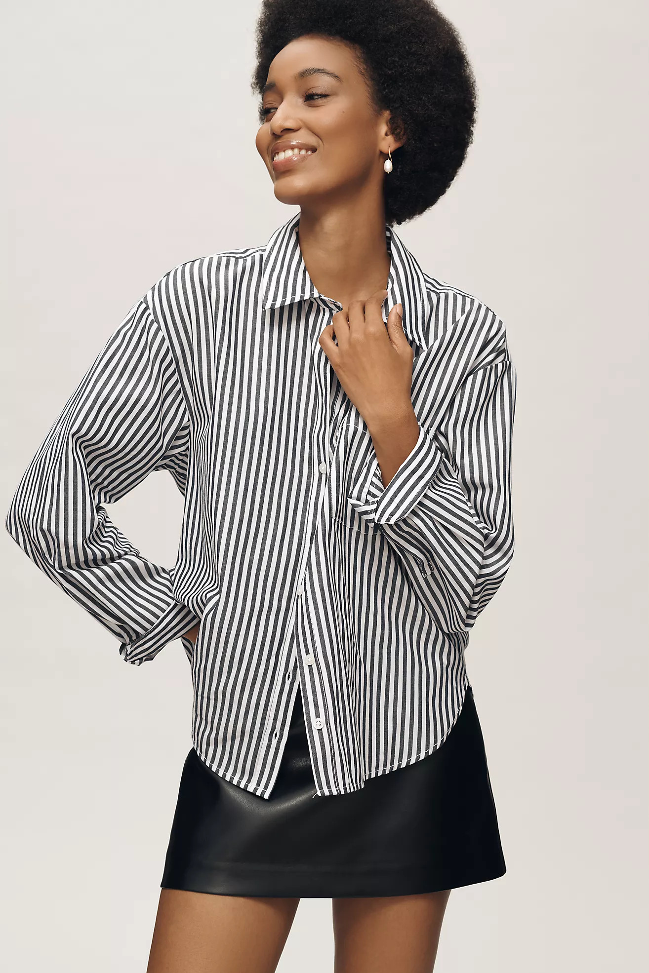 The Shrunken Bennet Buttondown Shirt by Maeve | Anthropologie (US)