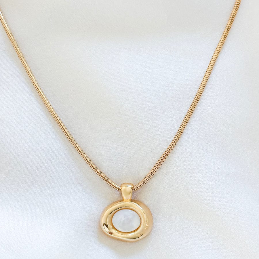 Gold Filled - Molten Bezel Necklace | Shell Pearl | LE Sensor | Le sensor