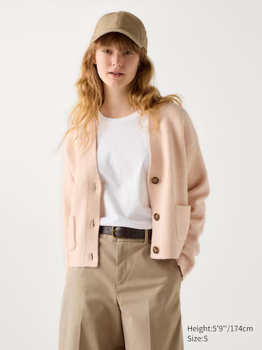WOMEN'S SOUFFLE YARN V NECK SHORT CARDIGAN | UNIQLO AU | Uniqlo Australia