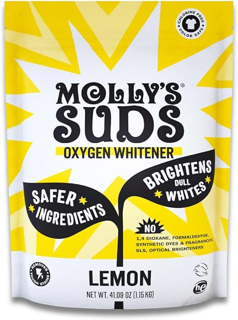 Molly's Suds Oxygen Whitener | Powerful Bleach Alternative, Chlorine Free & Color Safe | Brighten... | Amazon (US)