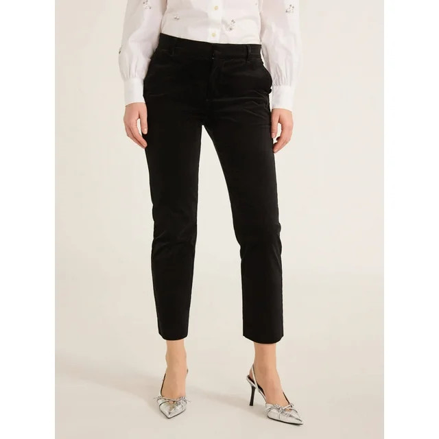 Free Assembly Women's Slim Velvet Trousers, 26.5” Inseam, Sizes 0-20 - Walmart.com | Walmart (US)