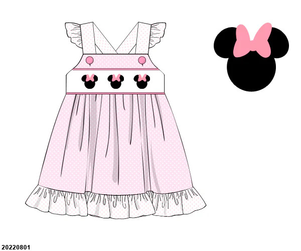 PRE SALE SHIPS JULY: Bitty Dot Mouse Dress | Tutti Frutti Kids Co