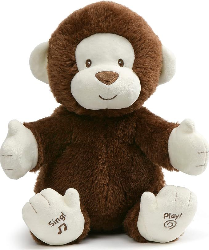 GUND Animated Clappy Monkey Singing and Clapping Plush Stuffed Animal, Brown, 12" | Amazon (US)