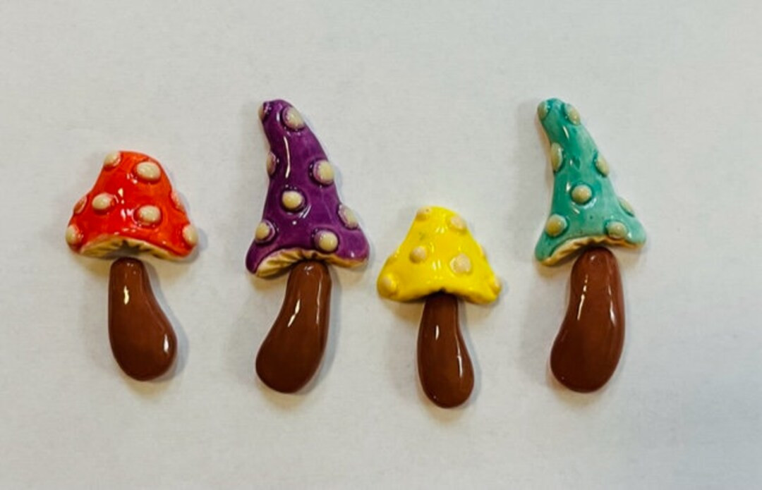 Colorful Ceramic Mushrooms | Etsy (US)
