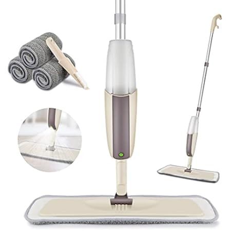 Spray Mop for Floor Cleaning, Floor Mop with a Refillable Spray Bottle and 3 Washable Pads, Flat Mop | Amazon (US)