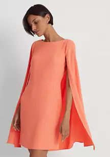 Cape Georgette Cocktail Dress | Belk