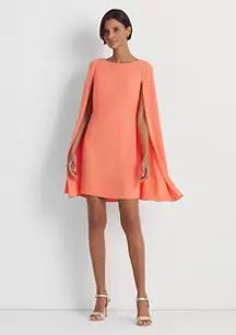 Cape Georgette Cocktail Dress | Belk