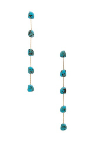 Dripping Linear Earrings in Turquoise | Revolve Clothing (Global)