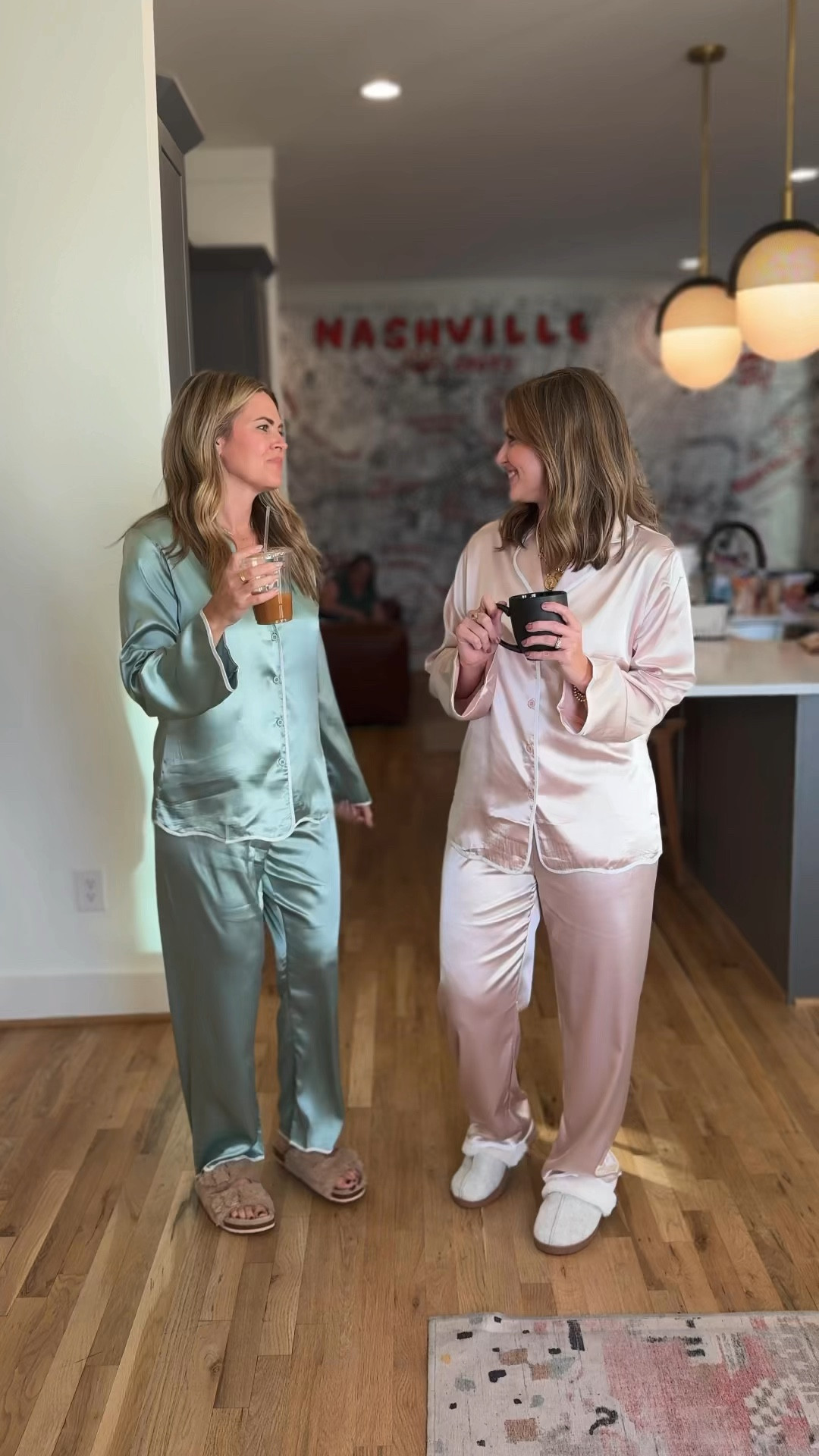 Comfy pjs to out on the town country outfit inspo! Perfect for a country concert! These silky pajamas are an Amazon find and perfect as a gift- especially tor new mamas who are breastfeeding (button downs are perfect postpartum uniform) or just want to look luxurious and cozy for bed or lounging! Next outfit would be perfect for a girls night out, concert outfit, eras tour, new years, dancing with the stars live, etc! 

Pictured here with my roomie for the weekend @eringladding 💃✨

*pj side note: Be sure to steam them after you get them out of the package as they come pretty wrinkly! 

#LTKVideo #LTKStyleTip #LTKTravel