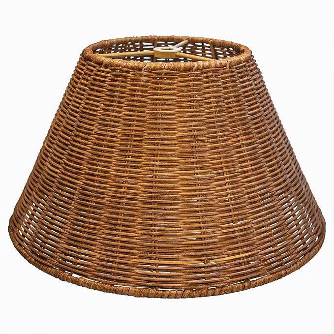Medium Barrel rattan Lampshade, Unique floral bell lamp shade for Table Lamp and Floor Light, Rep... | Amazon (US)