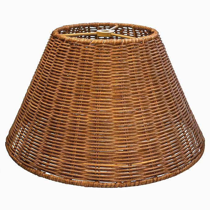 Medium Barrel rattan Lampshade, Unique floral bell lamp shade for Table Lamp and Floor Light, Rep... | Amazon (US)