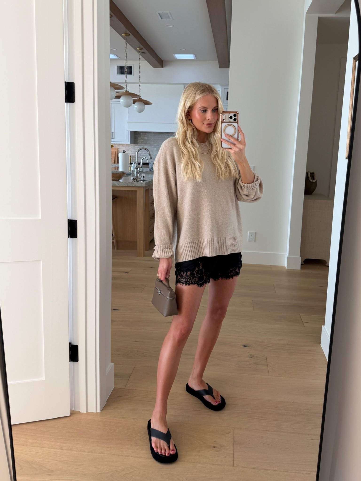 Wearing a small in sweater (wheat) and shorts (black), shoes run tts, code KPGS20! for discount on necklace! #kathleenpost

Errands outfit, lunch outfit, lunch date, coffee date, school drop off, school pick up 

#LTKSeasonal #LTKdayinmylife #LTKootd