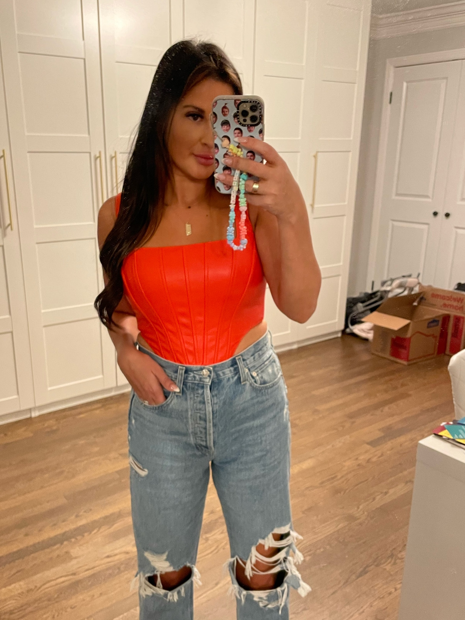 Staud corset faux leather 

#LTKtravel