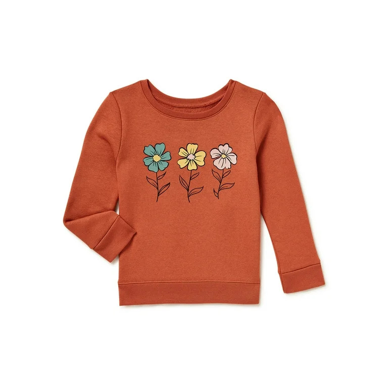 Garanimals Toddler Girls Long Sleeve Graphic Fleece Top, Sizes 2T-5T | Walmart (US)