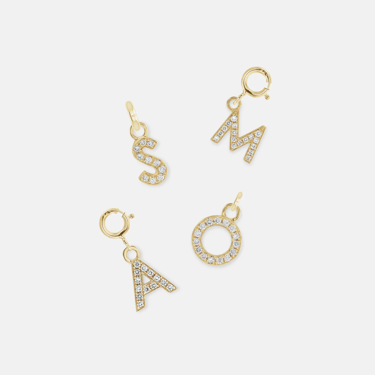 Pave Diamond Letter Charms | Vana Chupp Studio