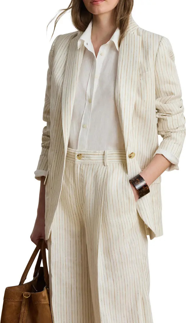 Lauren Ralph Lauren Stripe Linen Pants | Nordstrom | Nordstrom